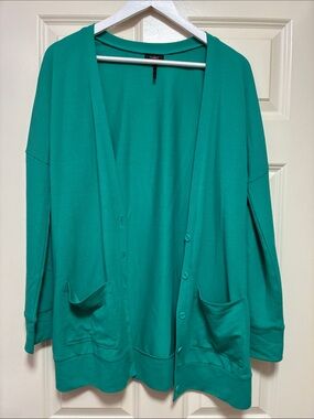 Nollie Teal Button Up Pocket Cardigan Size S